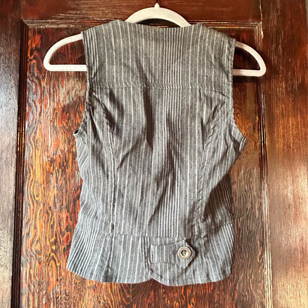 Kill City Vintage Pinstripe Vest Heavy Hook Eye Closure Small - Picture 6 of 6